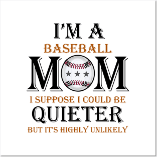 I am baseball mom Posters and Art